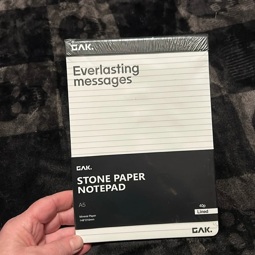 GAK stone paper notepad. Medium